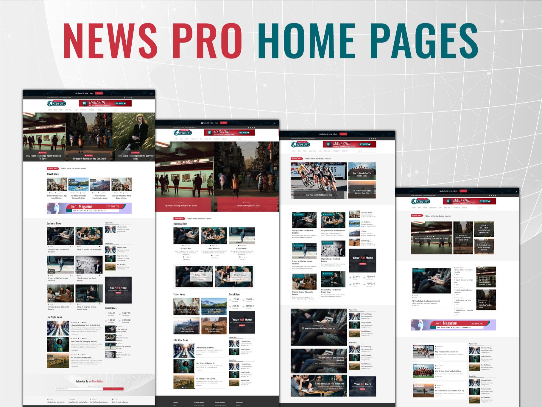 News Pro - Multiple Home Page Layouts