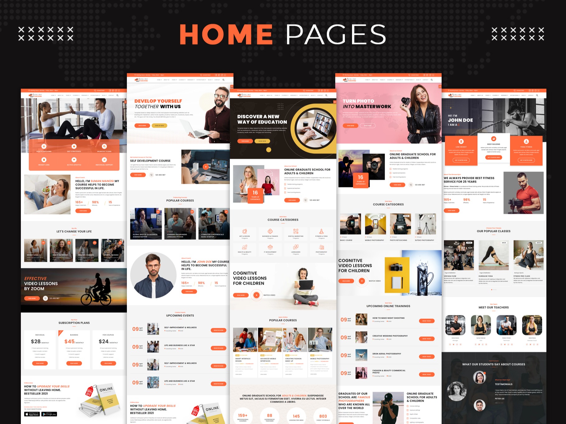 Online School Theme - Home Pages