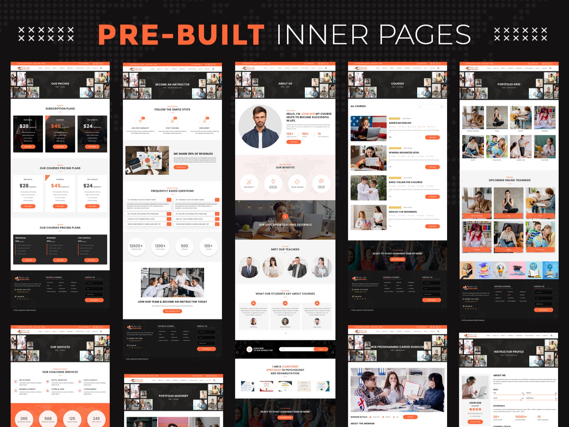 Online School Theme - Inner Pages