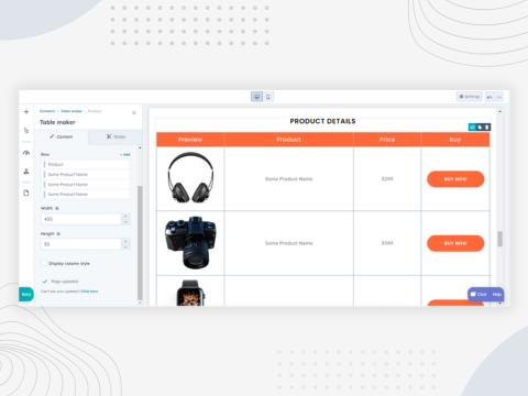 Set width & height for the particular cell