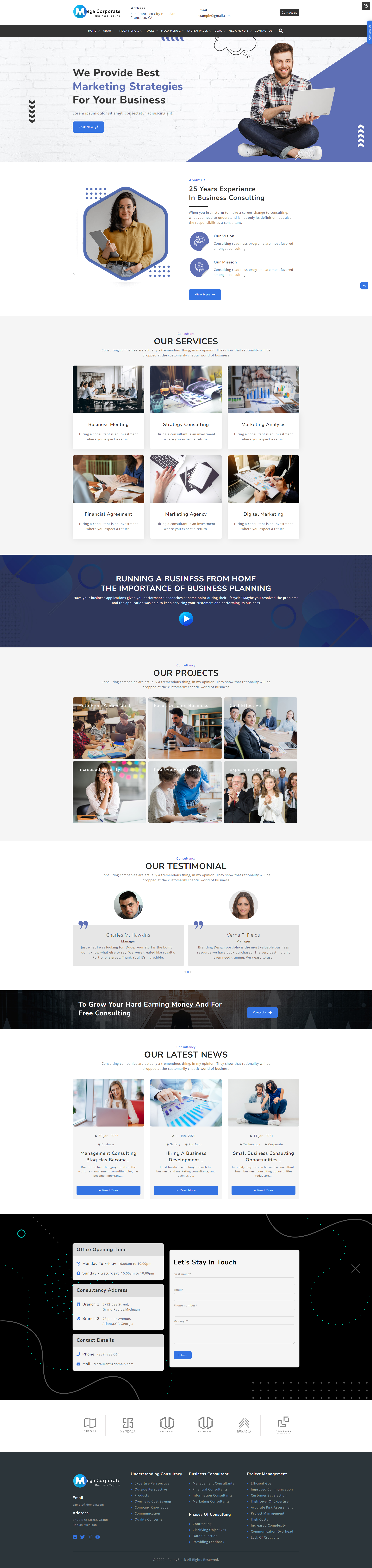 Mega Corporate - Main Home Page
